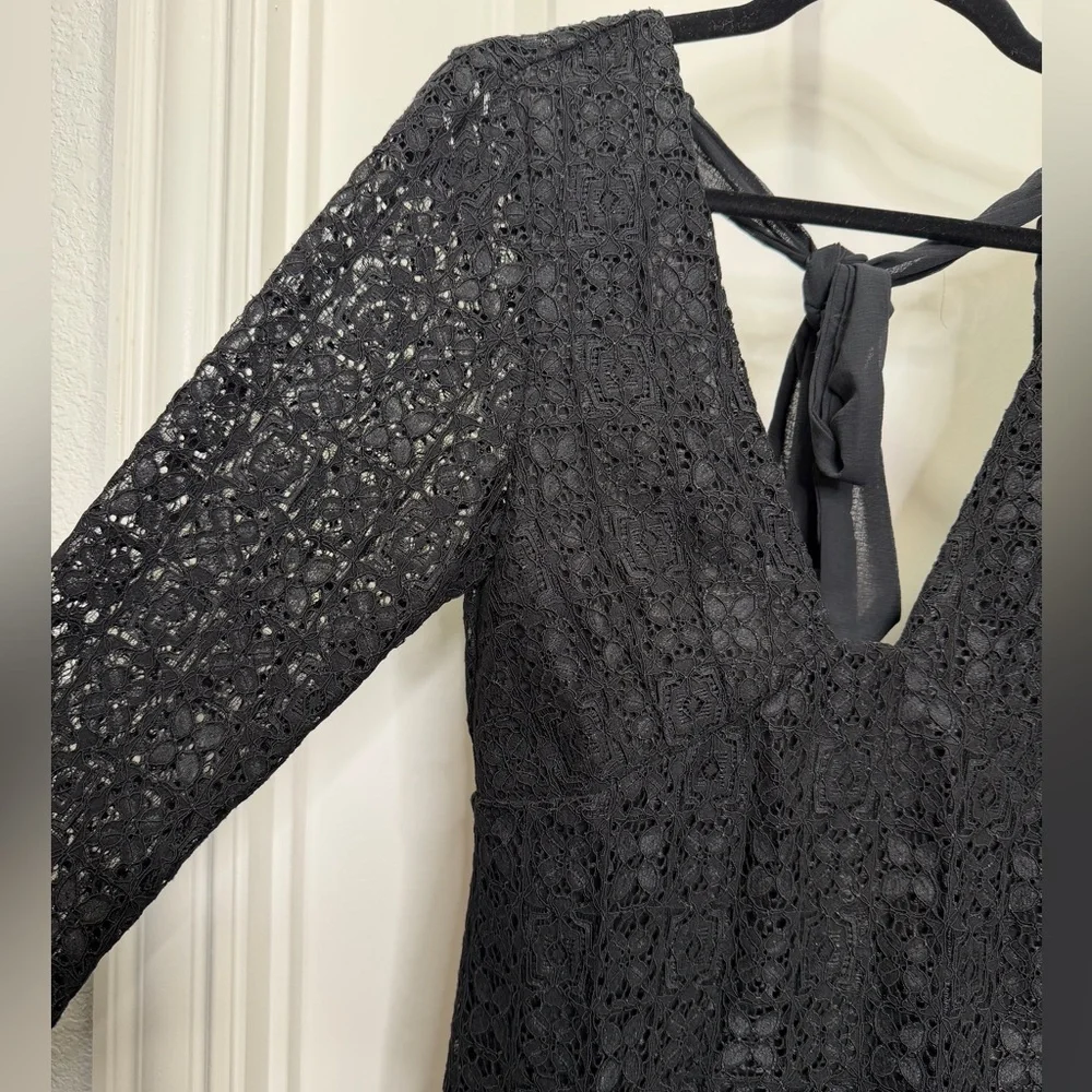 Free People Turn Back Time Black Min Lace Dress Sz 0 - Picture 5 of 7